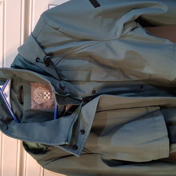 NWT Vince Camuto Teal Trench Coat Size Medium - Picture 2 of 9